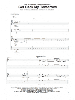 page one of Get Back My Tomorrow (Guitar Tab)