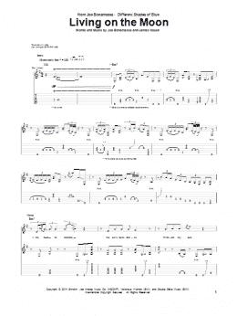 page one of Living On The Moon (Guitar Tab)