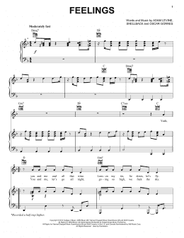 page one of Feelings (Piano, Vocal & Guitar Chords (Right-Hand Melody))