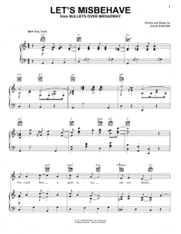 page one of Let's Misbehave (Piano, Vocal & Guitar Chords (Right-Hand Melody))