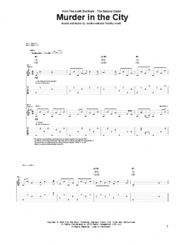page one of Murder In The City (Guitar Tab)