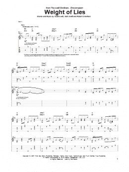 page one of Weight Of Lies (Guitar Tab)