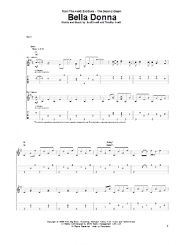 page one of Bella Donna (Guitar Tab)