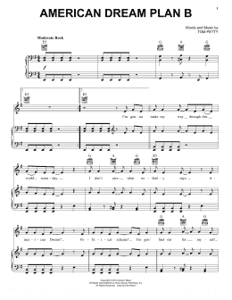 page one of American Dream Plan B (Piano, Vocal & Guitar Chords (Right-Hand Melody))