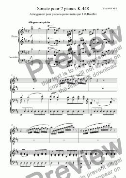 page one of Sonata K448 (complete)