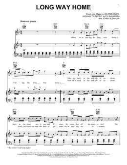 page one of Long Way Home (Piano, Vocal & Guitar Chords (Right-Hand Melody))