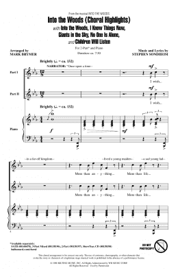 page one of Into The Woods (Choral Highlights) (2-Part Choir)