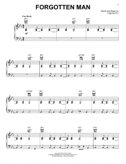 page one of Forgotten Man (Piano, Vocal & Guitar Chords (Right-Hand Melody))