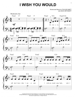 page one of I Wish You Would (Big Note Piano)