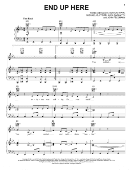 page one of End Up Here (Piano, Vocal & Guitar Chords (Right-Hand Melody))