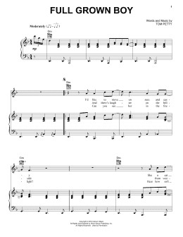 page one of Full Grown Boy (Piano, Vocal & Guitar Chords (Right-Hand Melody))