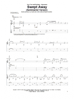 page one of Swept Away (Guitar Tab)