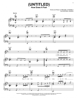 page one of (Untitled) How Does It Feel (Piano, Vocal & Guitar Chords (Right-Hand Melody))
