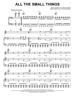 page one of All The Small Things (Piano, Vocal & Guitar Chords (Right-Hand Melody))