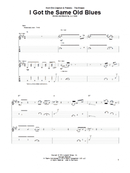 page one of I Got The Same Old Blues (Guitar Tab)