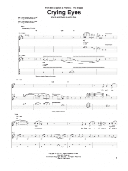 page one of Crying Eyes (Guitar Tab)