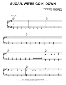 page one of Sugar, We're Goin' Down (Piano, Vocal & Guitar Chords (Right-Hand Melody))