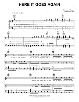 page one of Here It Goes Again (Piano, Vocal & Guitar Chords (Right-Hand Melody))