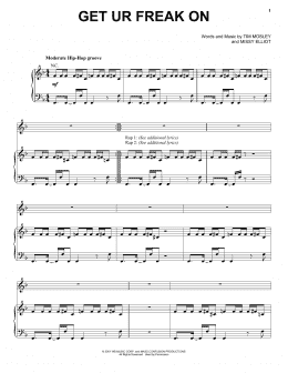 page one of Get Ur Freak On (Piano, Vocal & Guitar Chords (Right-Hand Melody))