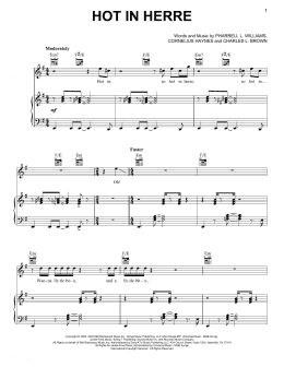 page one of Hot In Herre (Piano, Vocal & Guitar Chords (Right-Hand Melody))