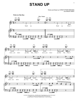 page one of Stand Up (Piano, Vocal & Guitar Chords (Right-Hand Melody))