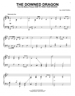 page one of The Downed Dragon (from How to Train Your Dragon) (Piano Solo)