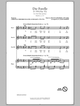 page one of Die Forelle (Schubert) (3-Part Treble Choir)