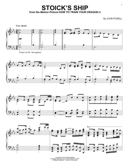 page one of Stoick's Ship (from How to Train Your Dragon) (Piano Solo)