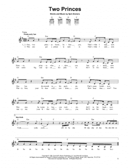 page one of Two Princes (Easy Guitar)