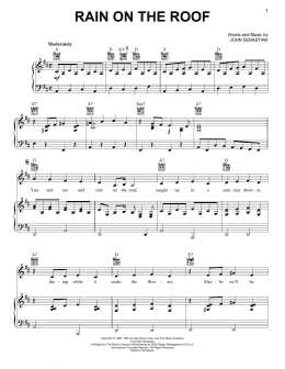 page one of Rain On The Roof (Piano, Vocal & Guitar Chords (Right-Hand Melody))