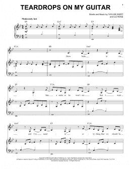page one of Teardrops On My Guitar (Piano & Vocal)