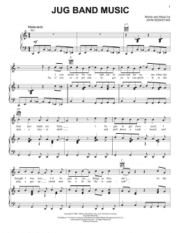 page one of Jug Band Music (Piano, Vocal & Guitar Chords (Right-Hand Melody))
