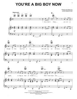 page one of You're A Big Boy Now (Piano, Vocal & Guitar Chords (Right-Hand Melody))