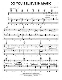 page one of Do You Believe In Magic (Piano, Vocal & Guitar Chords (Right-Hand Melody))