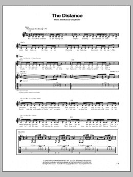 page one of The Distance (Guitar Tab)