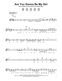 page one of Are You Gonna Be My Girl (Easy Guitar)