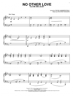 page one of No Other Love (Piano Solo)