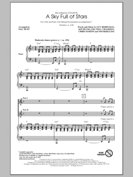 page one of A Sky Full Of Stars (arr. Mac Huff) (2-Part Choir)