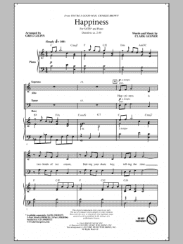 page one of Happiness (SATB Choir)