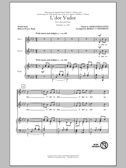page one of L'Dor Vador (2-Part Choir)