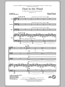 page one of Dust In The Wind (TBB Choir)