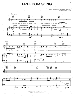 page one of Freedom Song (Piano, Vocal & Guitar Chords (Right-Hand Melody))