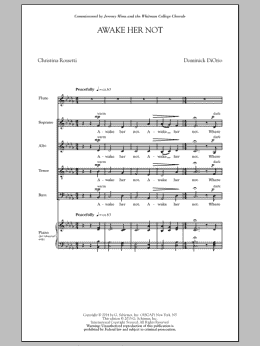 page one of Awake Her Not (SATB Choir)