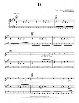 page one of 18 (Piano, Vocal & Guitar Chords (Right-Hand Melody))