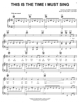 page one of This Is The Time I Must Sing (Piano, Vocal & Guitar Chords (Right-Hand Melody))
