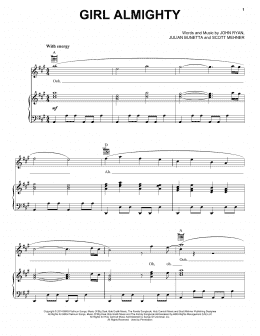 page one of Girl Almighty (Piano, Vocal & Guitar Chords (Right-Hand Melody))