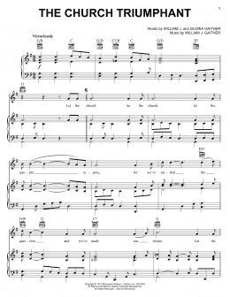 page one of The Church Triumphant (Piano, Vocal & Guitar Chords (Right-Hand Melody))