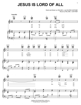page one of Jesus Is Lord Of All (Piano, Vocal & Guitar Chords (Right-Hand Melody))