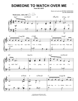 page one of Someone To Watch Over Me (Easy Piano)