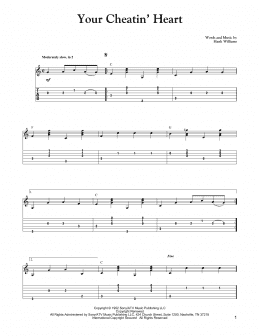 page one of Your Cheatin' Heart (Solo Guitar)